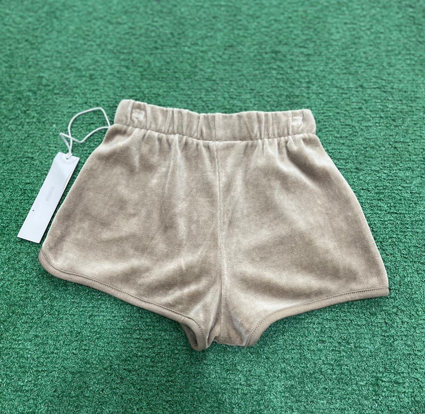 Fear of God Essentials Women's Velour Beach Short Oak