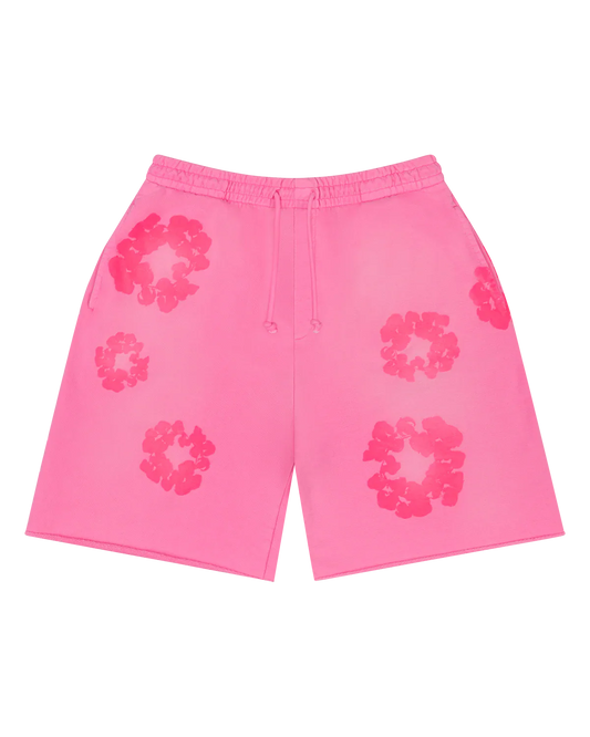 Denim Tears Mono Cotton Wreath Sweat Shorts Pink