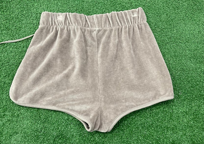 Fear of God Essentials Women's Velour Beach Short Desert Taupe