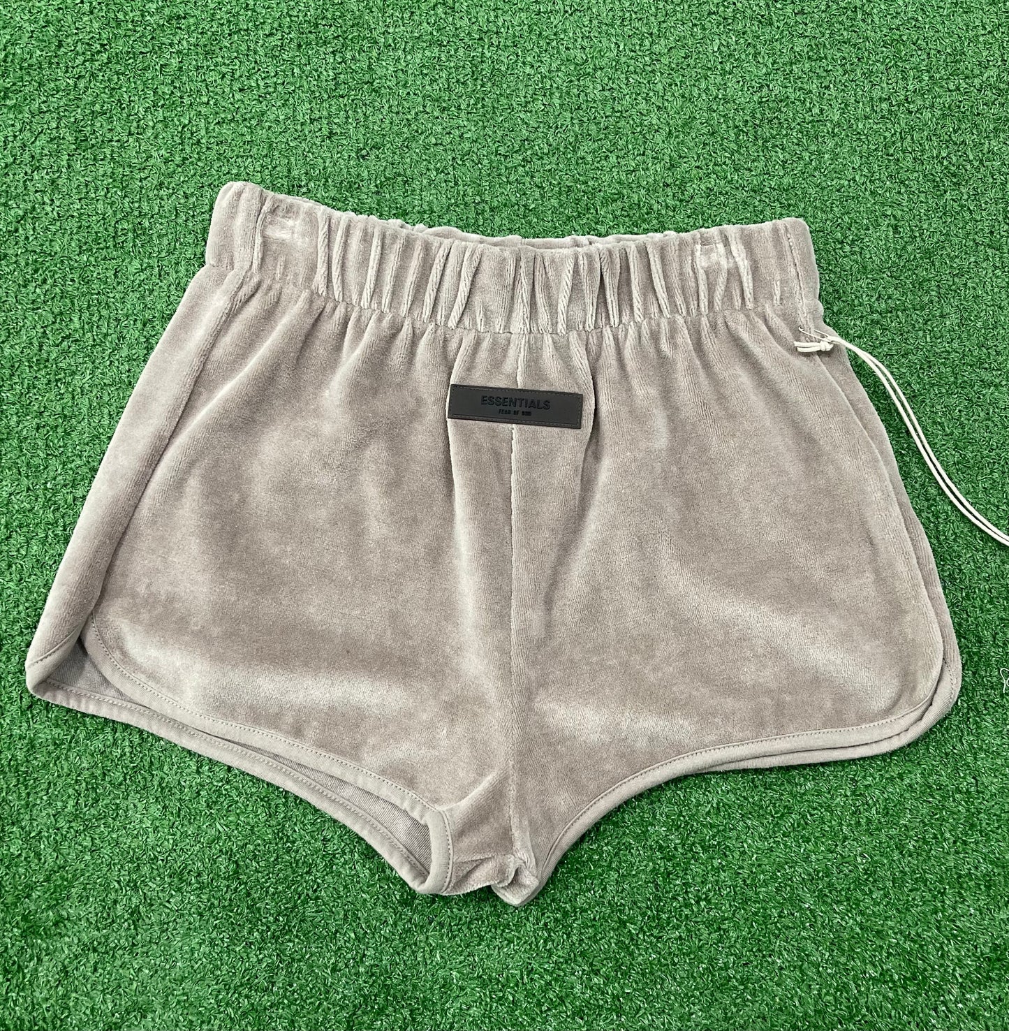 Fear of God Essentials Women's Velour Beach Short Desert Taupe