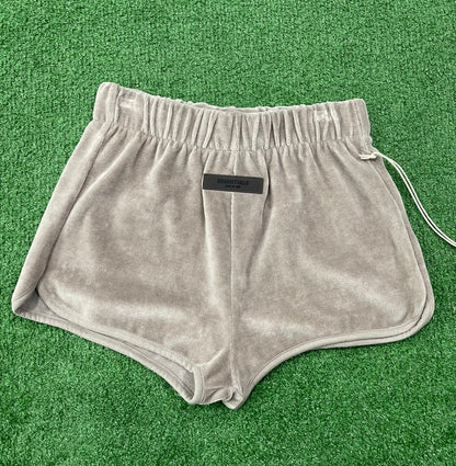 Fear of God Essentials Women's Velour Beach Short Desert Taupe
