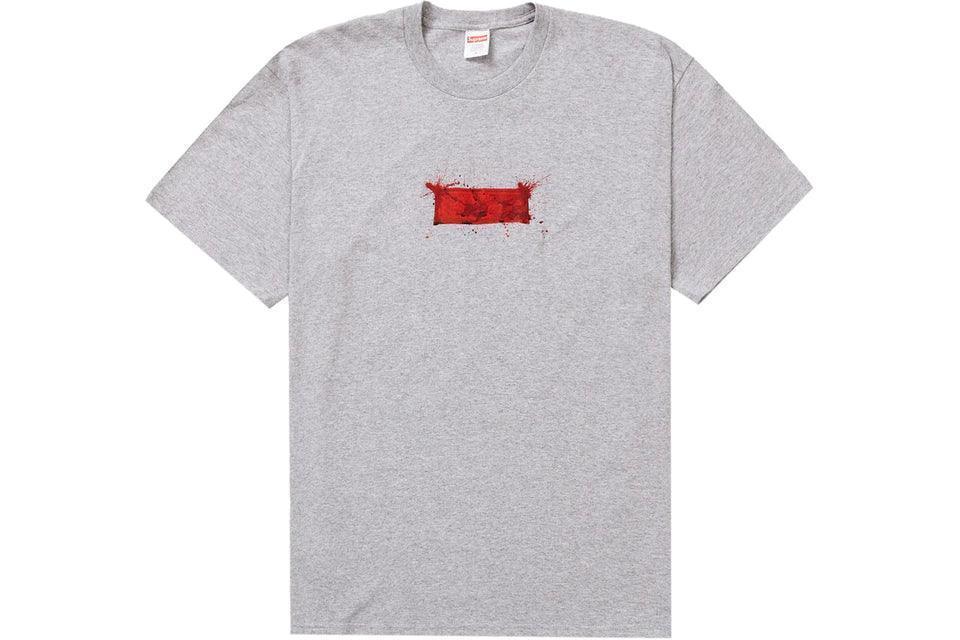 Supreme Ralph Steadman Box Logo Tee Heather Grey