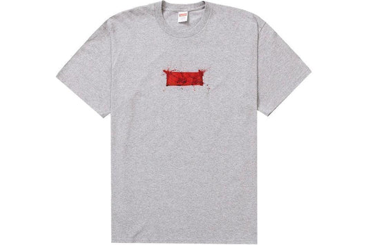 Supreme Ralph Steadman Box Logo Tee Heather Grey
